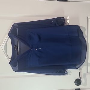 Blue express sheer top